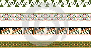 Vector set of colored Native American national borders.