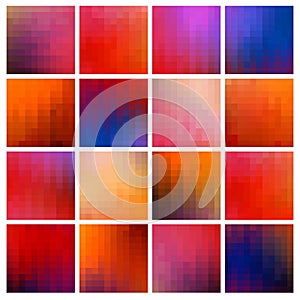 Colored pixel backgrounds