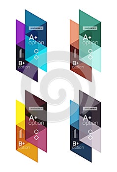 Vector set of colorful geometric infographics