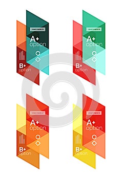 Vector set of colorful geometric infographics