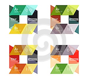 Vector set of colorful geometric infographics