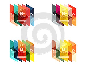 Vector set of colorful geometric infographics