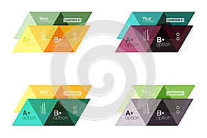 Vector set of colorful geometric infographics