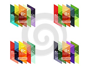 Vector set of colorful geometric infographics