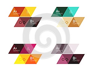 Vector set of colorful geometric infographics