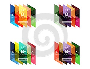 Vector set of colorful geometric infographics