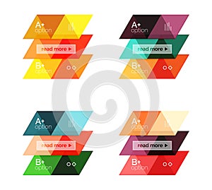 Vector set of colorful geometric infographics