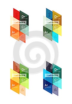 Vector set of colorful geometric infographics