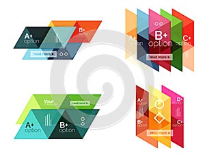 Vector set of colorful geometric infographics