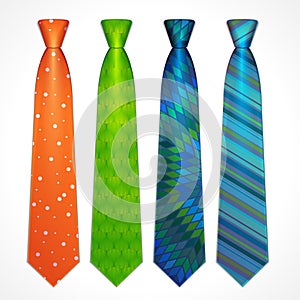 Vector set of colorful neckties