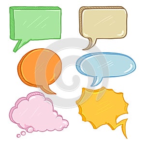 Vector Set of Comics Speech Bubbles. Comix Balloons.