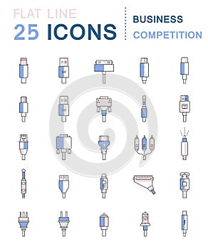 Vector Set Connectors for PC and Mobile Devices