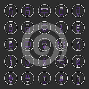 Vector Set Connectors for PC and Mobile Devices