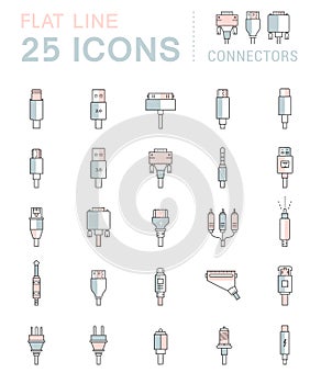 Vector Set Connectors for PC and Mobile Devices