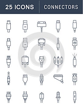 Vector Set Connectors for PC and Mobile Devices