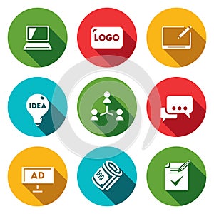 Vector Set of Creative Agency Icons.