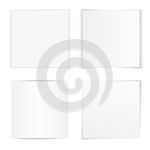 Vector set of curved square photo frames