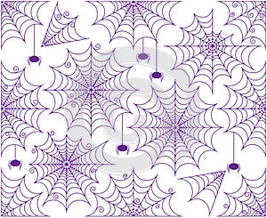 Vector Set of Cute and Creepy Spiderwebs