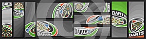 Vector set of Darts Banners