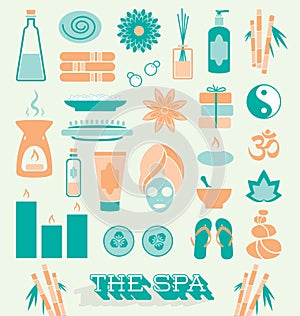 Vector Set: Day at The Spa Icons and Symbols