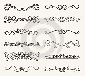 Vector set of decorative elements