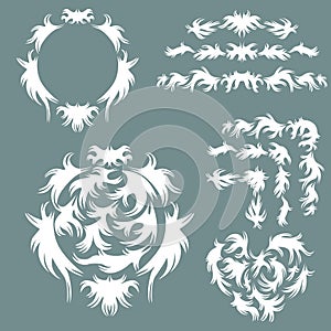 Vector set of design elements and page decor