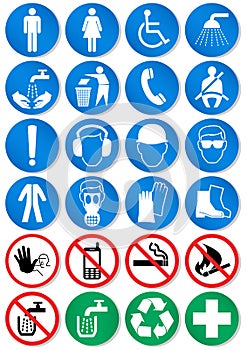 Vector set of different communication signs.