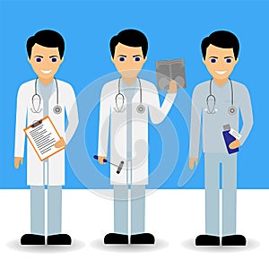 Vector set of doctors.