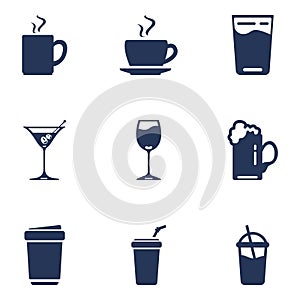 Vector Set of Drink Icons