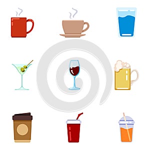 Vector Set of Drink Icons