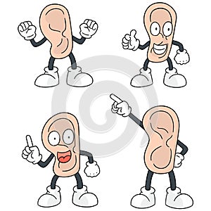 Vector set of ear cartoon