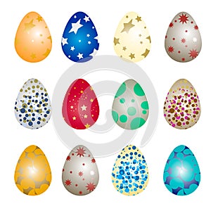 Vector set of Easter eggs