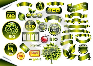 Vector set of ecological elements