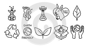 Vector Set of Ecological Recycling Symbol Icons. Perfect for web, product design and company identification.
