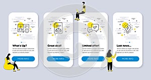 Vector Set of Education icons related to Approve, Legal documents and Technical algorithm. Vector