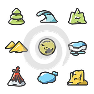 Vector Set of Enviroment Icons.