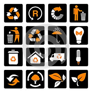 Vector set of environmental / recycling icons