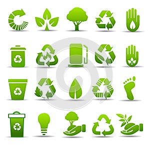 Vector set of environmental / recycling icons