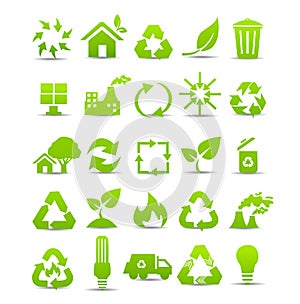 Vector set of environmental / recycling icons