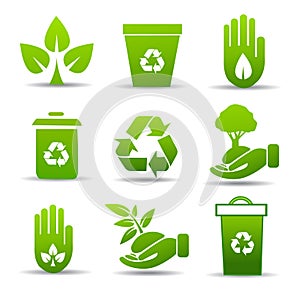 Vector set of environmental / recycling icons