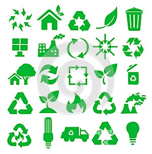 Vector set of environmental / recycling icons