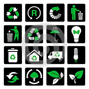 Vector set of environmental / recycling icons