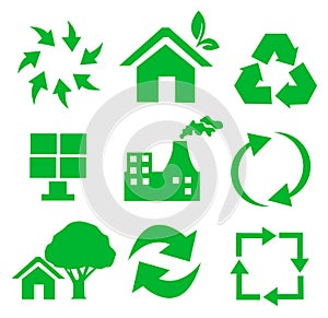 Vector set of environmental / recycling icons