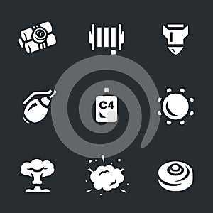 Vector Set of Explosive Icons.