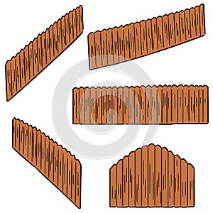 Vector set of fence