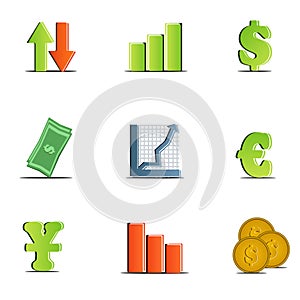 Vector set of finance icons