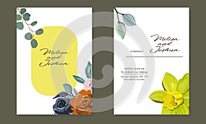 Vector set of flower backgrounds with copy space for text on a whitr background