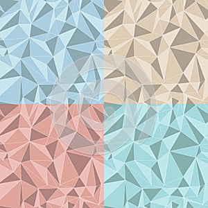 Vector set of four patterns and backgrounds