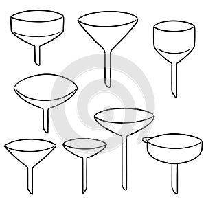 Vector set of funnels photo