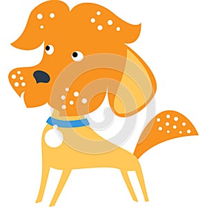 Vector Set of funny Mixed breed or mongrel dog